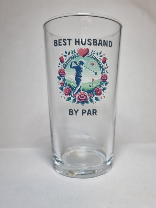 Best Husband / Boyfriend by Par Golf Beer Glass – Perfect Gift for Golf Lovers