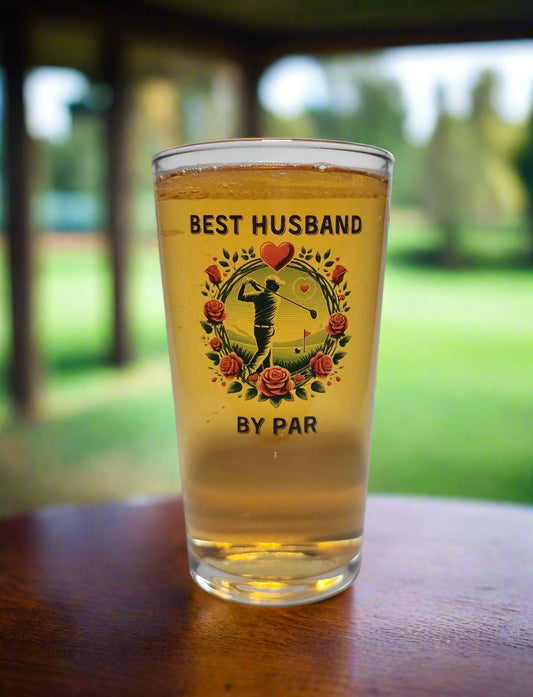 Best Husband / Boyfriend by Par Golf Beer Glass – Perfect Gift for Golf Lovers