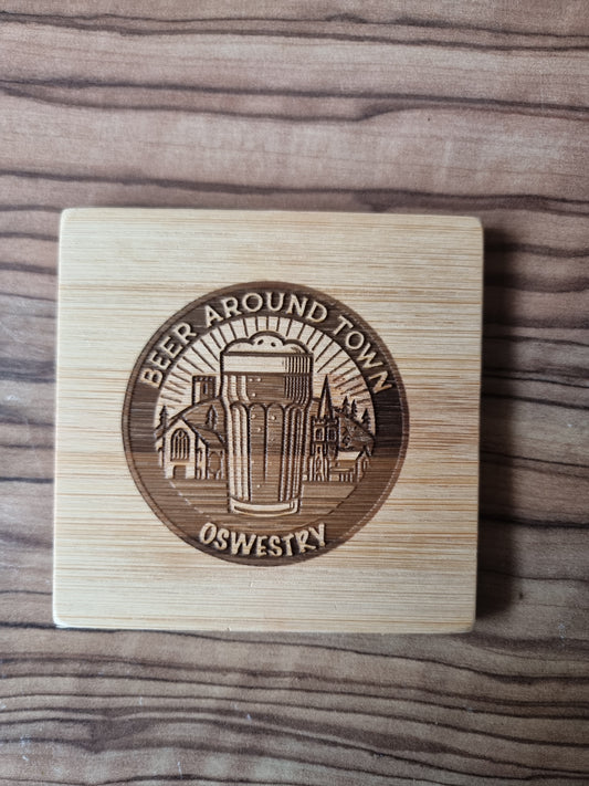 Personalised Bamboo Engraved Drinks Coaster