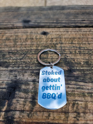 Live Laugh Toaster Bath Stainless Steel Keyring – Laser Engraved Dark Humour Keychain with Skeleton in Bathtub – Funny Goth Gift, Emo Aesthetic Accessory First Glass Designs