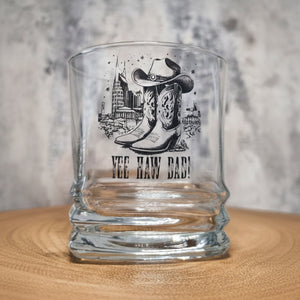 Personalised Nashville Skyline Country & Western Glass – Ink Printed, Dishwasher Safe | Custom Text | Optional Matching Bamboo Coaster FirstGlassDesigns