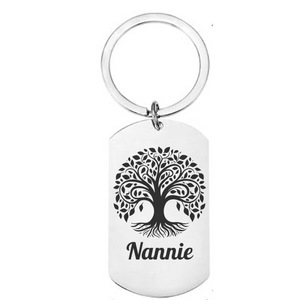 Personalised Engraved Tree of Life Keyring – A Meaningful Gift for Mum First Glass Designs