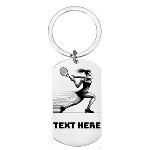 Personalised Tennis Player Gift – Male or Female Design | Custom Name & Text | Unique Sports Gift