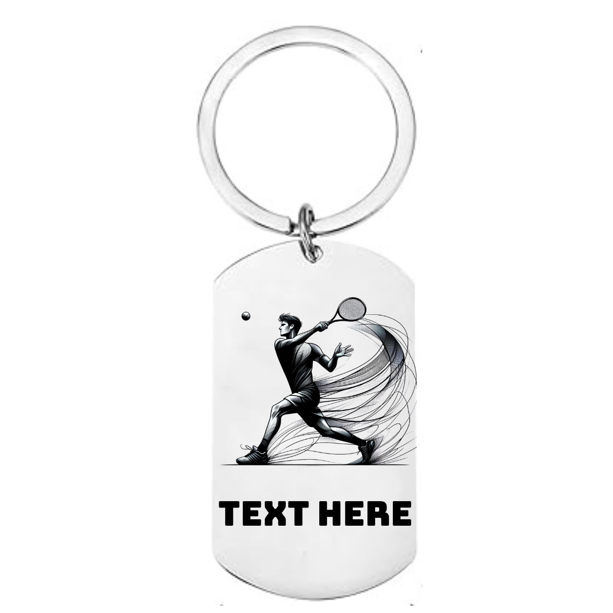 Personalised Tennis Player Gift – Male or Female Design | Custom Name & Text | Unique Sports Gift