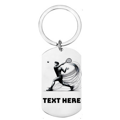 Personalised Tennis Player Gift – Male or Female Design | Custom Name & Text | Unique Sports Gift