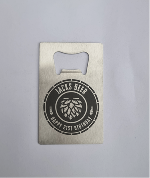 Personalised Bottle Opener, Birthday Bar Blade, Custom Engraved Birthday Beer Bottle Opener, 18th, 21st, 30th, 40th, 50th Birthday Gift First Glass Designs