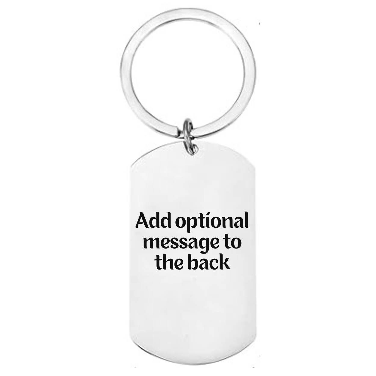 Personalised Lion / Lioness Stainless Steel Keyring – Custom Engraved Text Front & Back