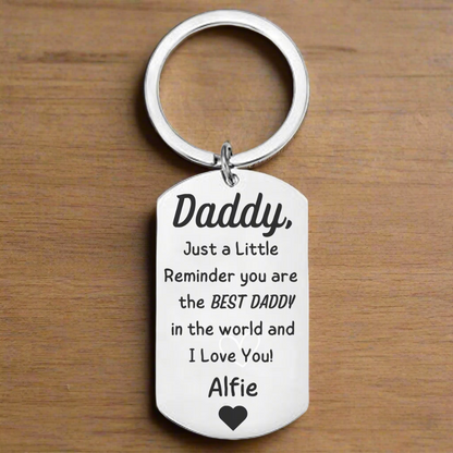 Best Daddy Keyring, keepsake keychain, small gift for dad, personalised gift, fathers day gift, birthday gift for dad, stocking filler