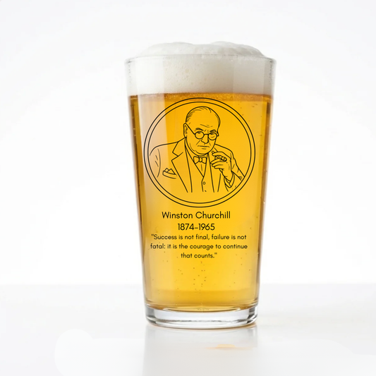 Winston Churchill Pint Glass | Icons of History Beer Glass Gift