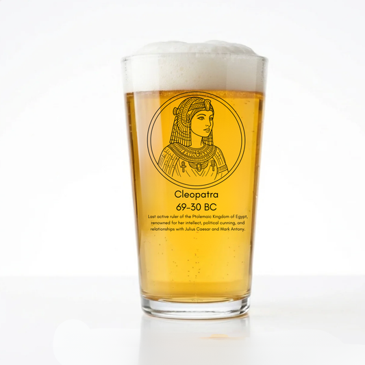Cleopatra Pint Glass | Icons of History Beer Glass Gift