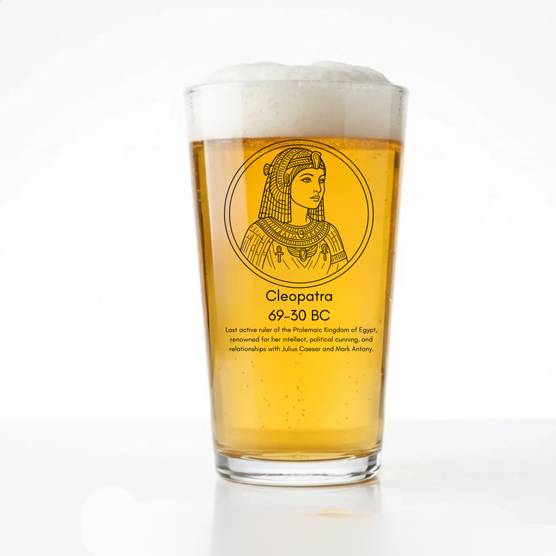 Cleopatra Pint Glass | Icons of History Beer Glass Gift