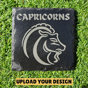 Custom Logo Slate Coaster | Laser Engraved Business Gift First Glass Designs