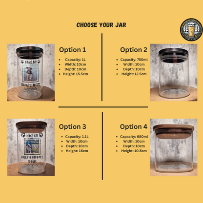 Personalised Dog / Cat Photo Pet Treat Jar