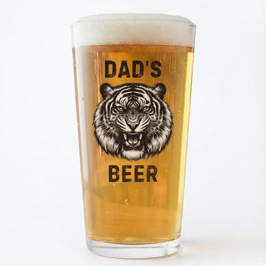 Personalised Animal Pint Glass | Add Any Text | Custom Beer Glass Gift | Choose Your Animal and Glassware | Engraved Beer Glass for Him and Her First Glass Designs