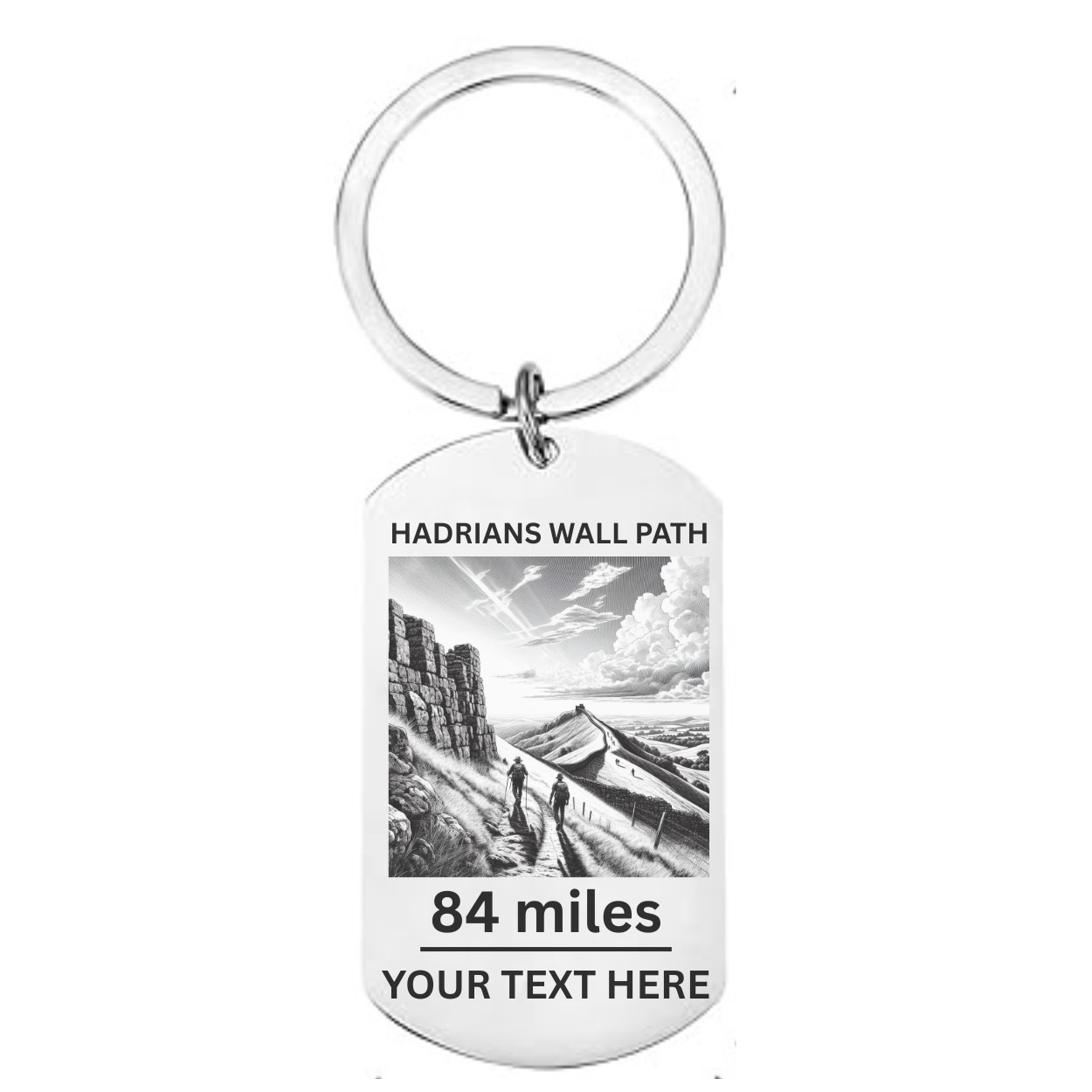 I Walked Hadrian’s Wall Keyring – UK Heritage Souvenir Gift, Hiker & Explorer Keepsake, Historic Travel Keychain