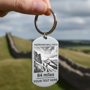 I Walked Hadrian’s Wall Keyring – UK Heritage Souvenir Gift, Hiker & Explorer Keepsake, Historic Travel Keychain FirstGlassDesigns