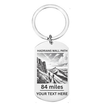 I Walked Hadrian’s Wall Keyring – UK Heritage Souvenir Gift, Hiker & Explorer Keepsake, Historic Travel Keychain
