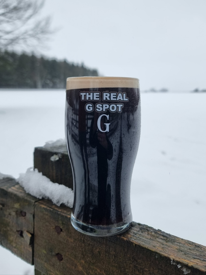 The Real G Spot Personalised Funny Guinness Glass - Split the G