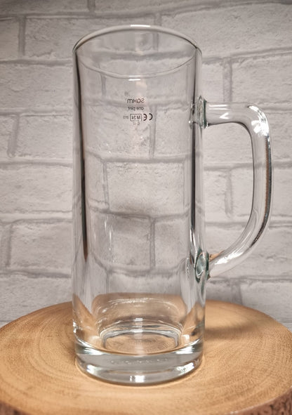 Personalised 1-Pint & Half Pint Stein with Handle – Custom Printed & Engraved Beer Mug