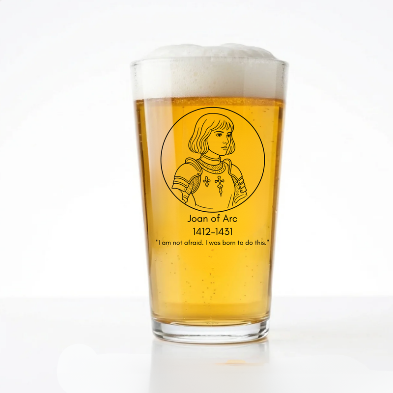 Joan of Arc Pint Glass | Icons of History Beer Glass Gift