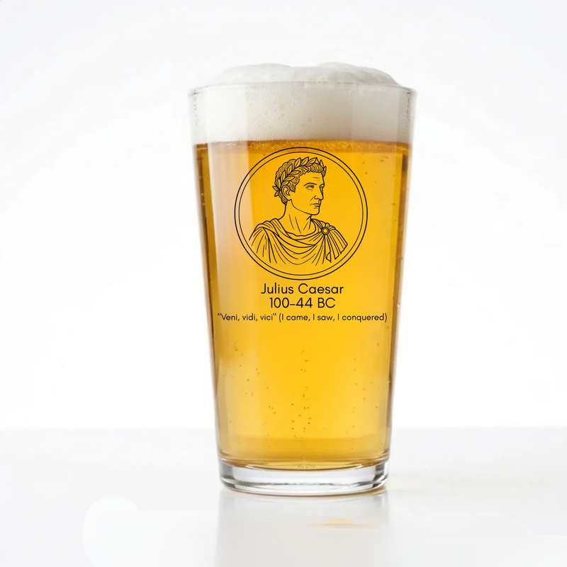 Julius Caesar Pint Glass | Icons of History Beer Glass Gift