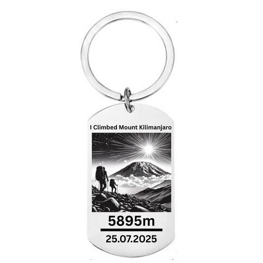 I Climbed Mount Kilimanjaro Keyring – Adventure Travel Souvenir Gift, Mountain Climber Keepsake, Travel Achievement Keychain