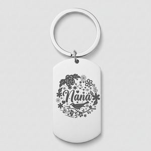 Nana Keyring | Personalised Floral Gift for Grandma First Glass Designs