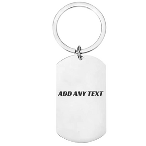 Personalised Britpop Inspired Stainless Steel Keyring – Custom Rock ’n’ Roll Engraved Fan Gift First Glass Designs