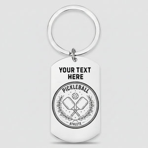 Personalised Pickleball Keyring | Laser Engraved Athlete Gift First Glass Designs