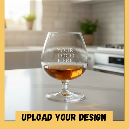 Personalised 250ml Brandy / Cognac Glass - Custom Printed Glassware