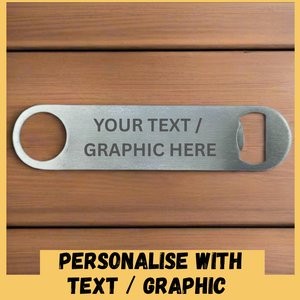 Personalised Bar Blade Opener – Custom Gift with Your Image | Unique Bar Accessory First Glass Designs