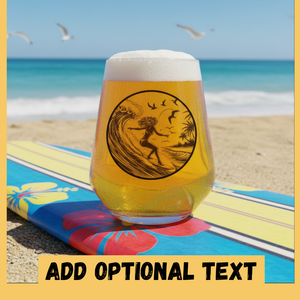 Custom Surfboard Art Ink-Printed Glass – Personalised with Your Name FirstGlassDesigns