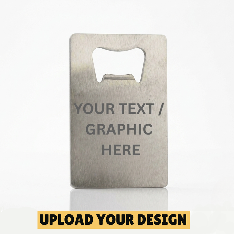 Personalised Logo Bottle Opener – Custom Gift with Your Image | Unique Bar Accessory First Glass Designs