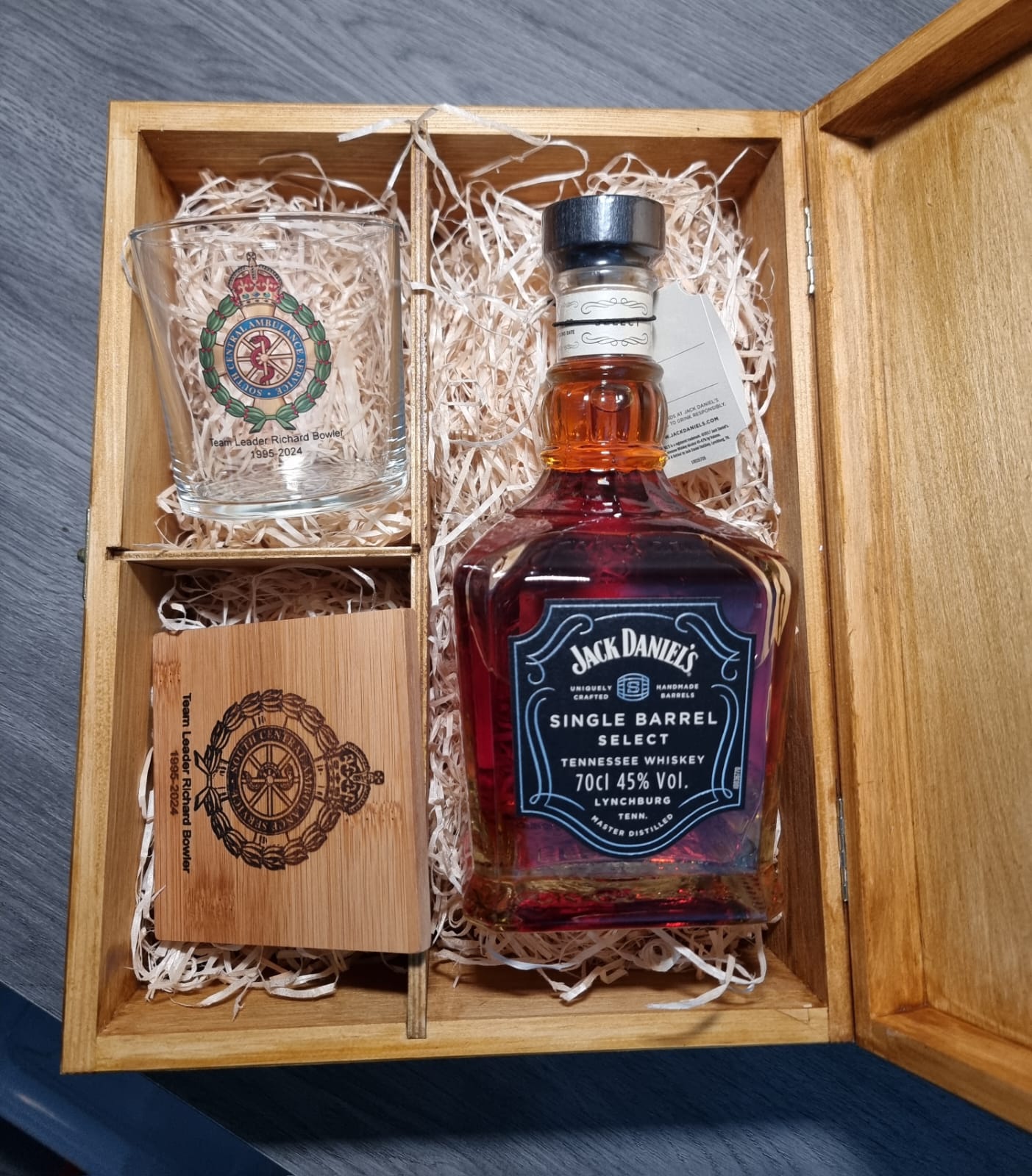 Personalised Whiskey Gift Set Retirement Idea for NHS Staff Paramedic Ambulance Service