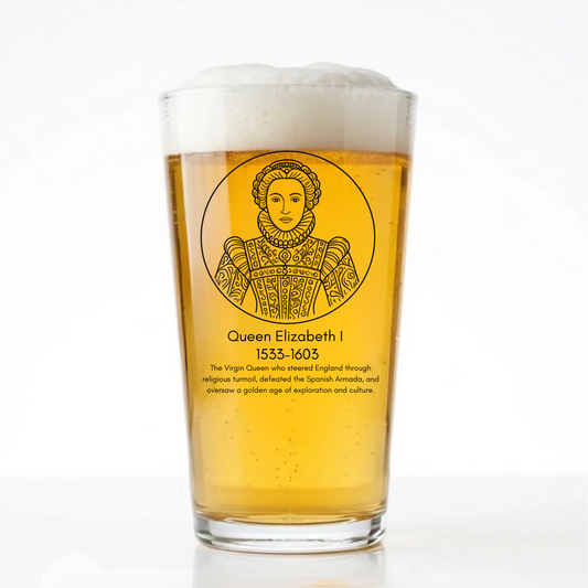 Queen Elizabeth I Pint Glass | Icons of History Beer Glass Gift