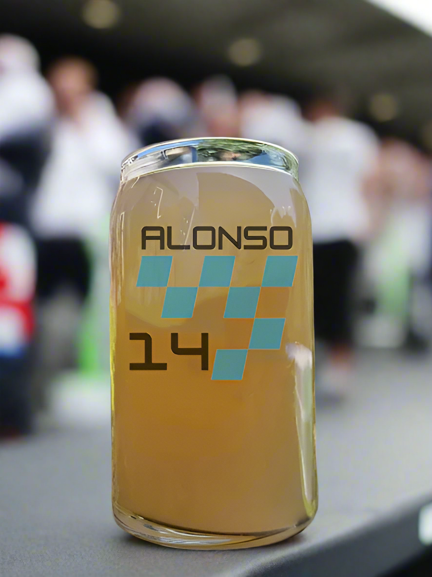 Alonso F1 Racing Glass - Custom Printed Glassware