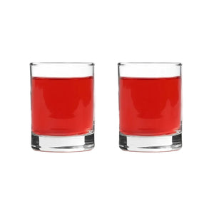 2 x personalised 65ml shot glasses custom printed or engraved, clear glass set