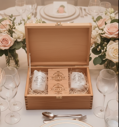 Personalised Wedding Gift Set Idea for Newly Weds, Wedding Gifts For The Couple, Wedding Glasses, Unique Wedding, Mr Mrs Bride, Groom, Just Married