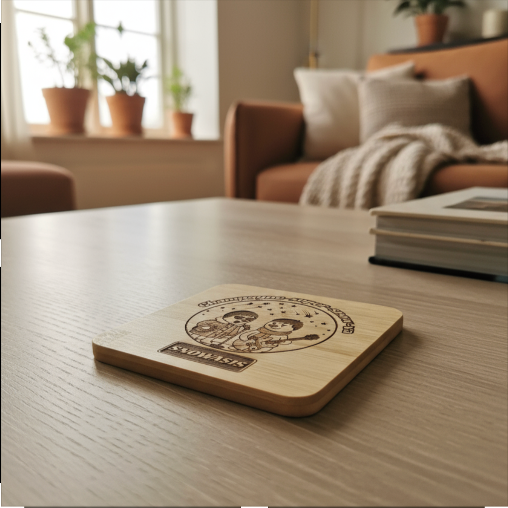 Champagne Super Snow-va Snowasis Coaster – Funny Gallagher Snowmen Xmas Gift