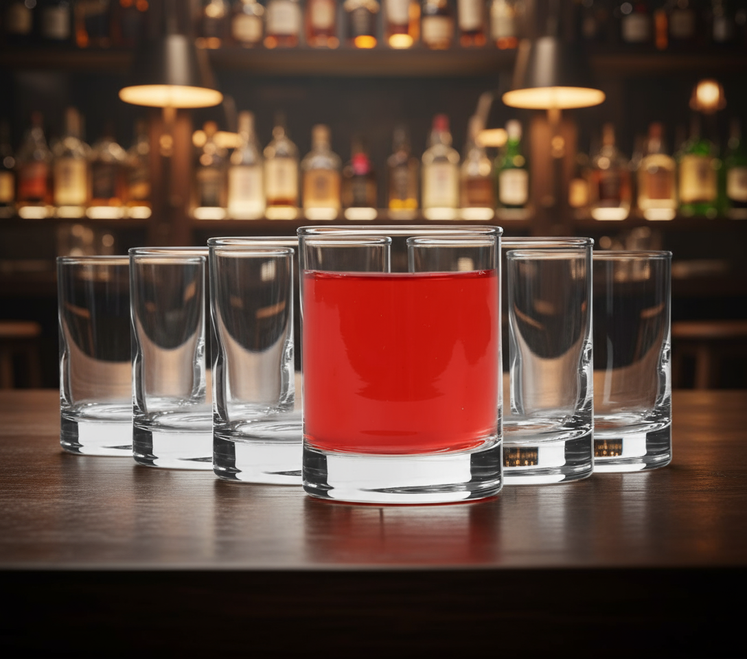 2 x Personalised 65ml Shot Glasses - Custom Printed / Engraved Shot Glass