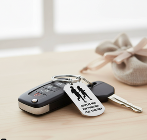 Couples Park Run Running Keyring | Personalised Gift for Runner Couples UK FirstGlassDesigns