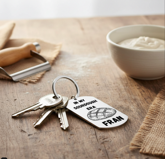 I'm In My Sourdough Era Keyring | Personalised Baking Gift UK