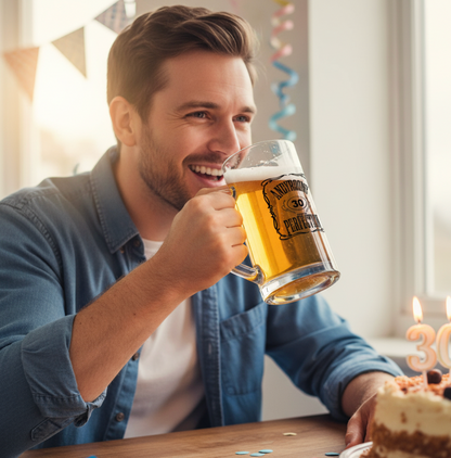 Personalised Birthday 1 Pint Beer Glass Stein Mug