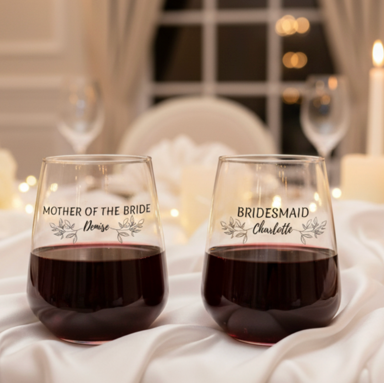 Bridal Party Personalised Toasting Glassware - Bride, Bridesmaid, Maid Of Honour, Mother Of The Bride, Custom Wedding Glassware Gift FirstGlassDesigns