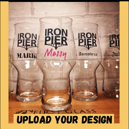 Personalised IPA Craftmaster Pint Glass | Upload Your Own Design 568ml Craft Beer FirstGlassDesigns