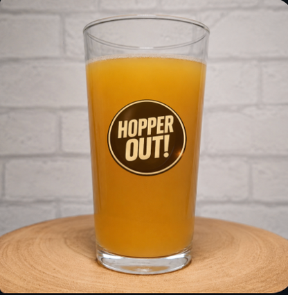The Hopper Reviews Collaboration Beer Glass – Official Branded First Glass Designs