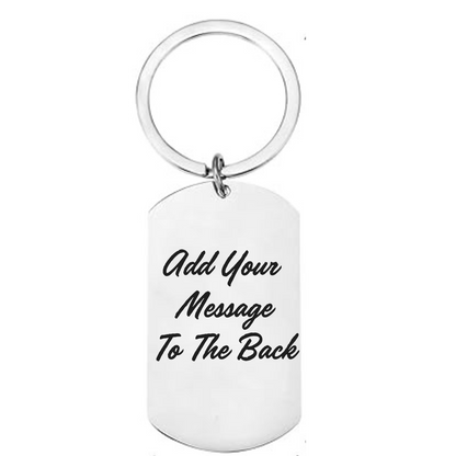 Personalised Skiing Keyring – Custom Engraved Skier Gift for Him or Her