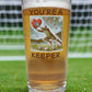'You’re a Keeper’ Beer Glass – Perfect Gift for Football Fan Boyfriend / Husband