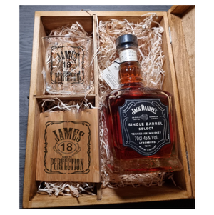 Personalised Whiskey Gift Set 18th 21st 30th 40th 50th 60th Birthday Whiskey Gift Bourbon FirstGlassDesigns