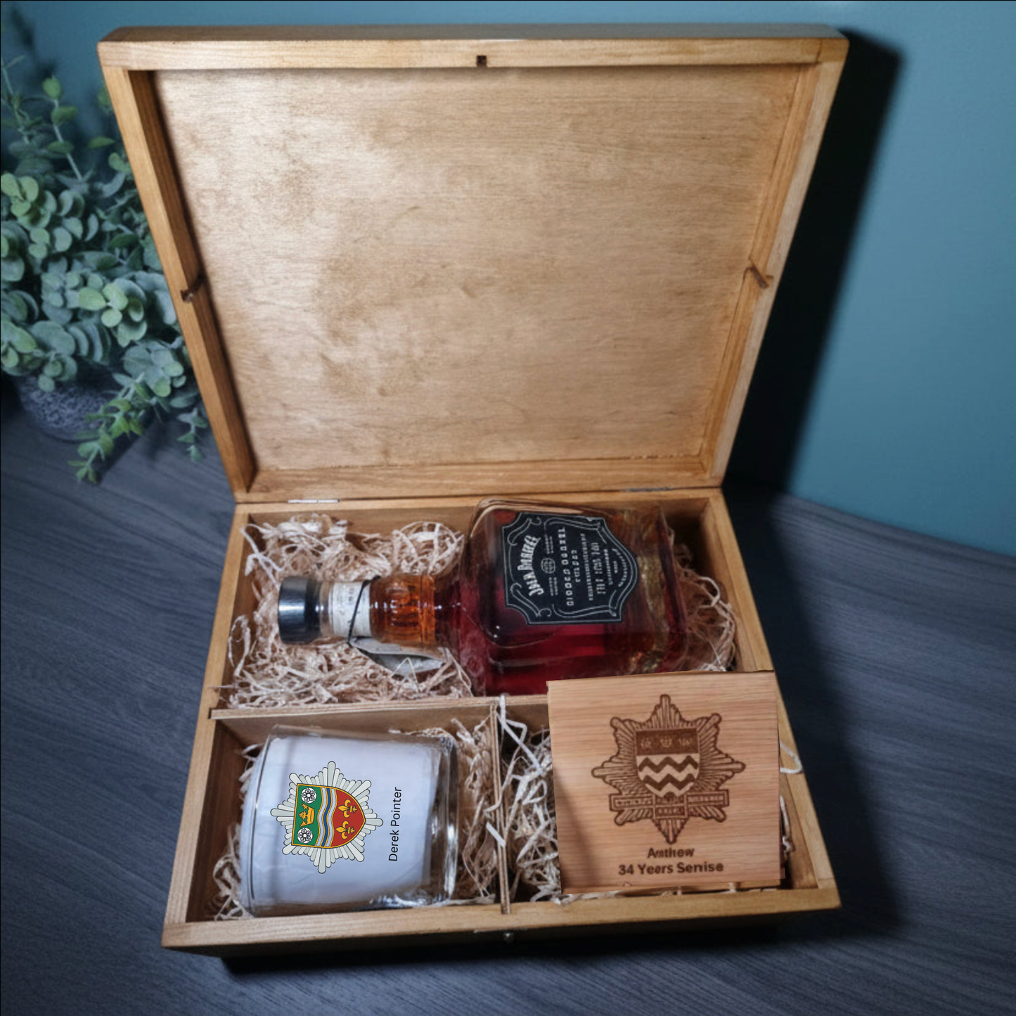 Fire Service Retirement Gift Whiskey Glass Set – Personalised Firefighter Present